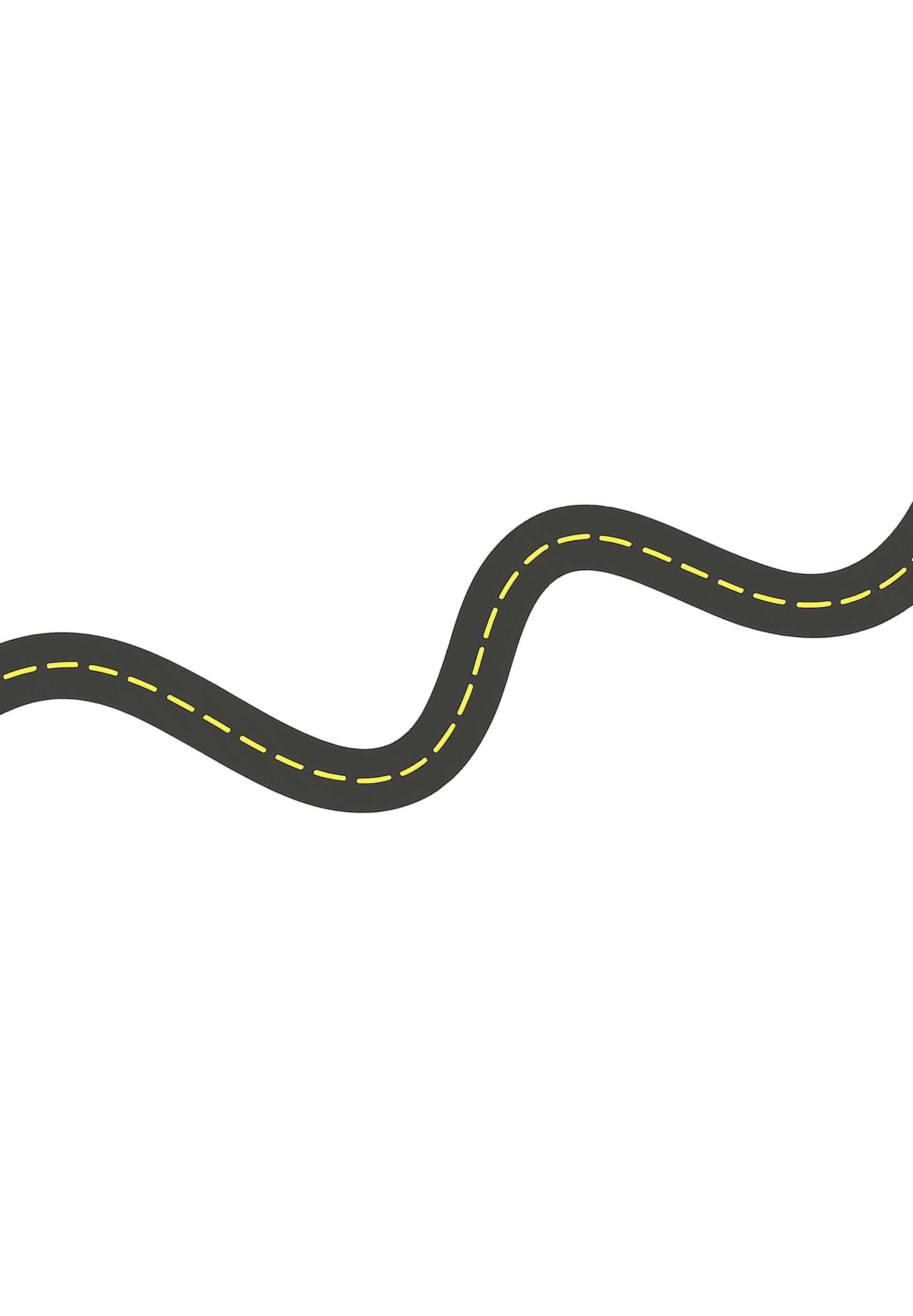 Road between card 3 and 4